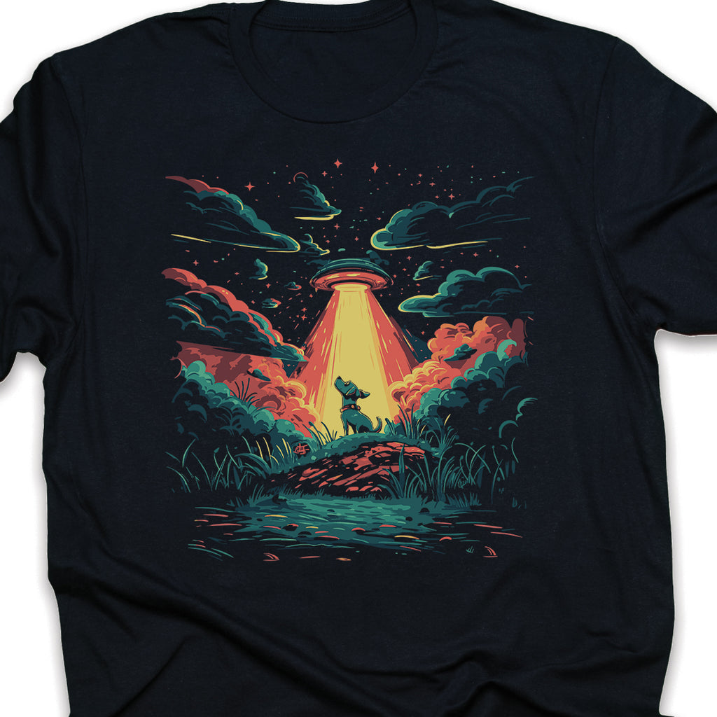 Alien Abdogtion Dog T-Shirt