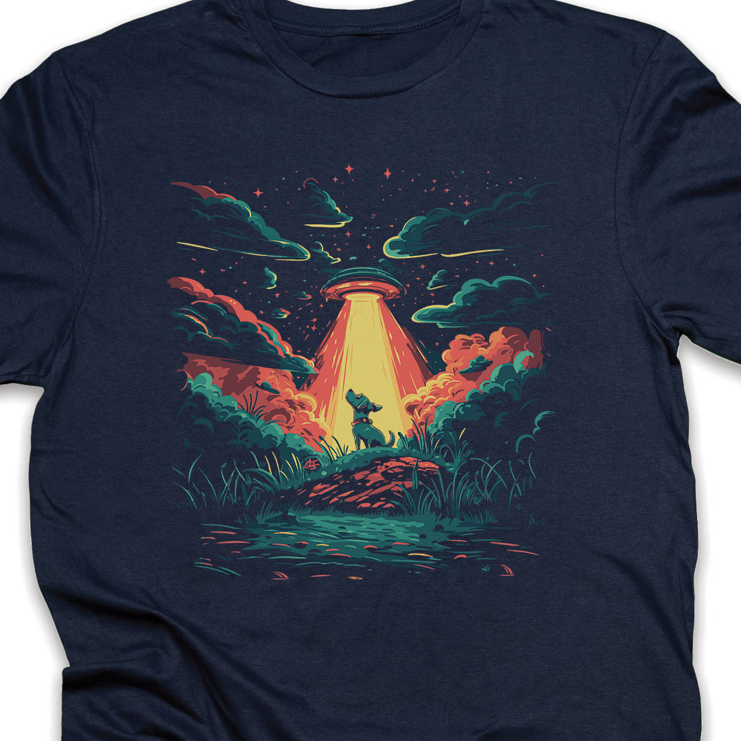 Alien Abdogtion Dog T-Shirt